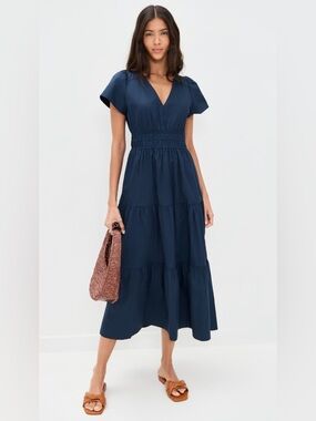 Marea Annabelle Navy Blue Midi Dress | S
